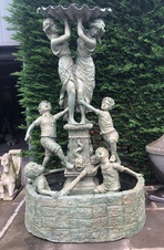Zámecká bronzová fontána-VELKÁ-UNIKÁT-250 cm