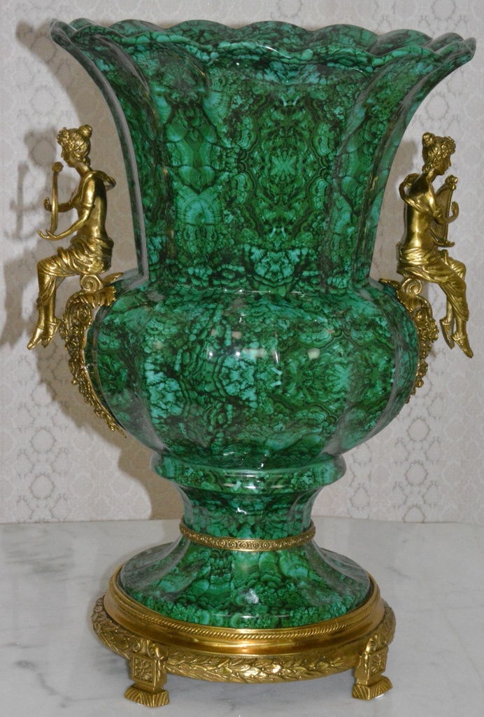 Zámecká váza s dámami XXL - porcelán + bronz