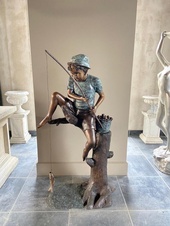 Zámecká bronzová socha - Rybář - 165 cm