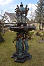Zámecká bronzová fontána-VELKÁ-UNIKÁT-252 cm