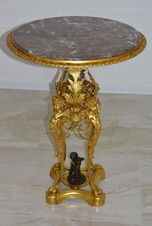 Zámecký bronzový stoleček s amorkem - UNIKÁT