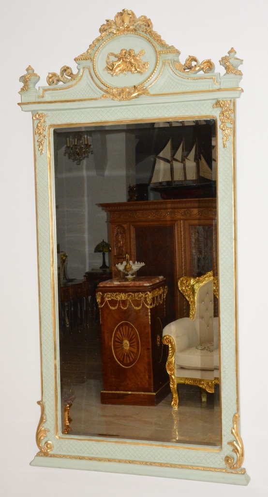 Zámecké zrcadlo s amorky - 173 cm