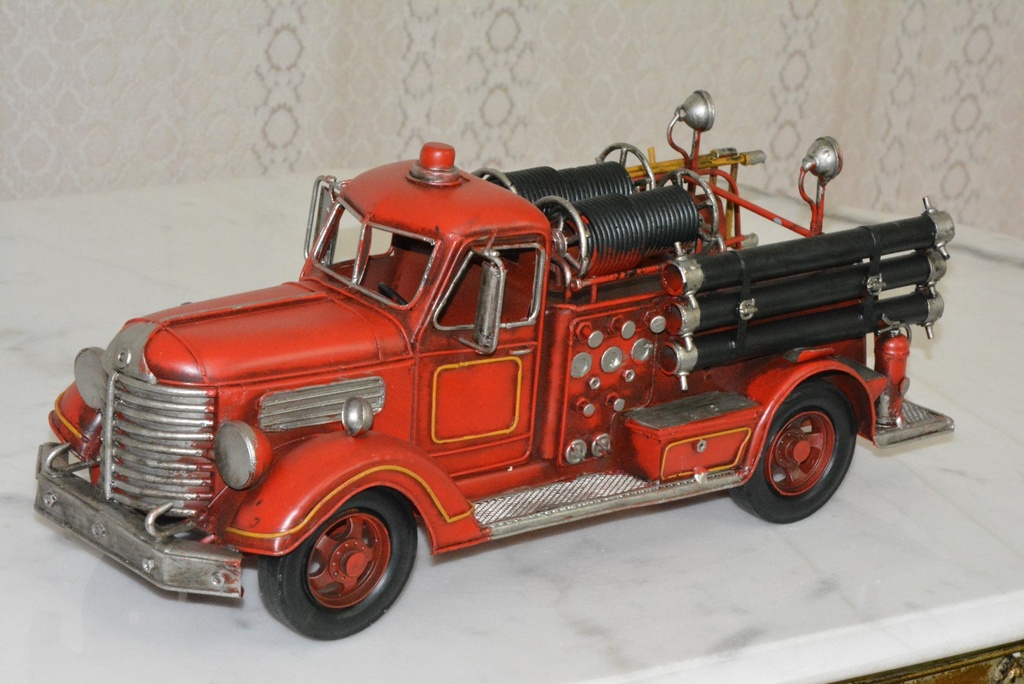 Retro kovový model - Hasiči
