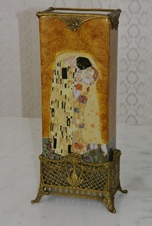 Váza - ART DECO - porcelán + bronz