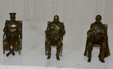Bronzové sochy - Churchill, Roosevelt a Stalin