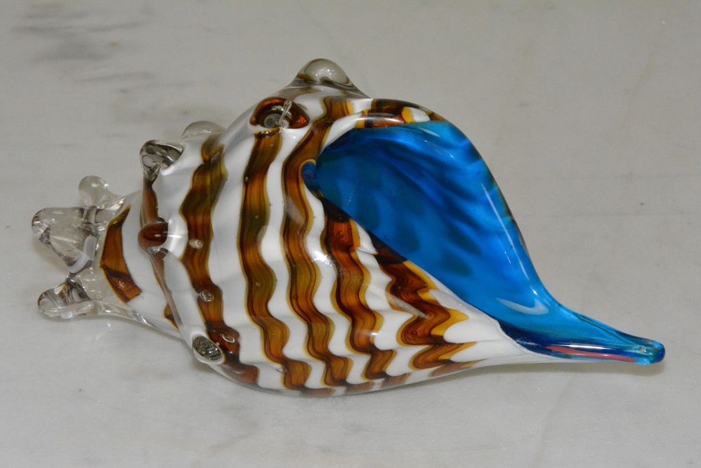 Soška z uměleckého skla - Murano - Mušle