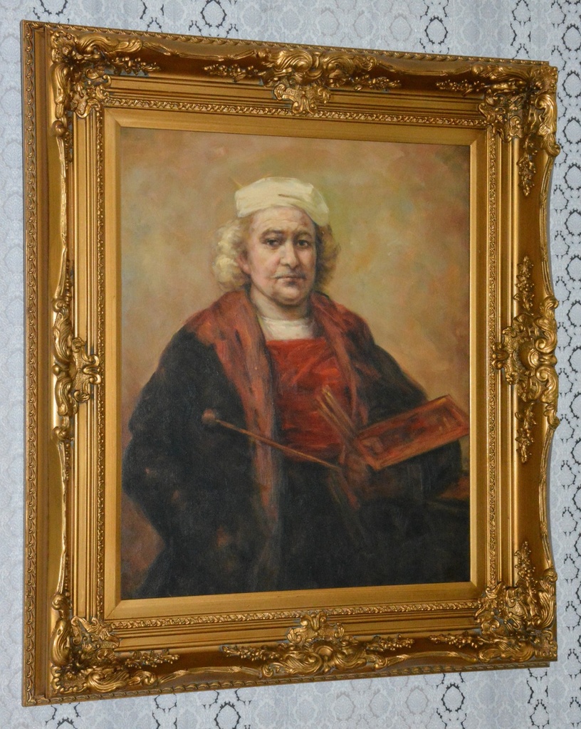 Zámecký obraz - Rembrandt-portrét - olej na plátně