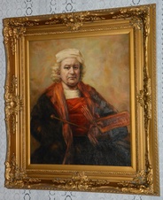 Zámecký obraz - Rembrandt-portrét - olej na plátně