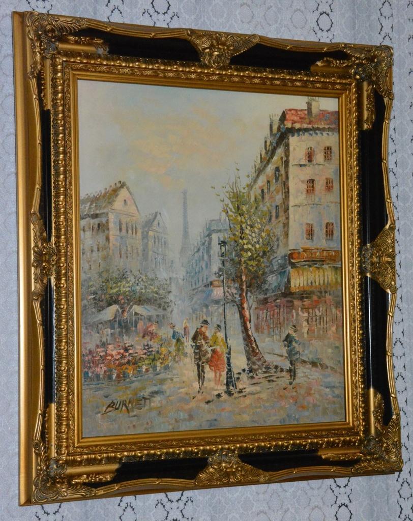 Zámecký obraz - Imprese Paris - olej na plátně