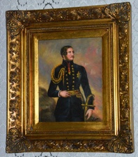  Zámecký obraz - Generál - olej na desce