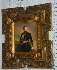 Zámecký obraz - Generál - olej na desce