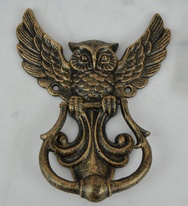 Litinové klepadlo na dveře - Sova