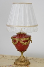 Zámecká stolní lampa se stínidlem - bronz