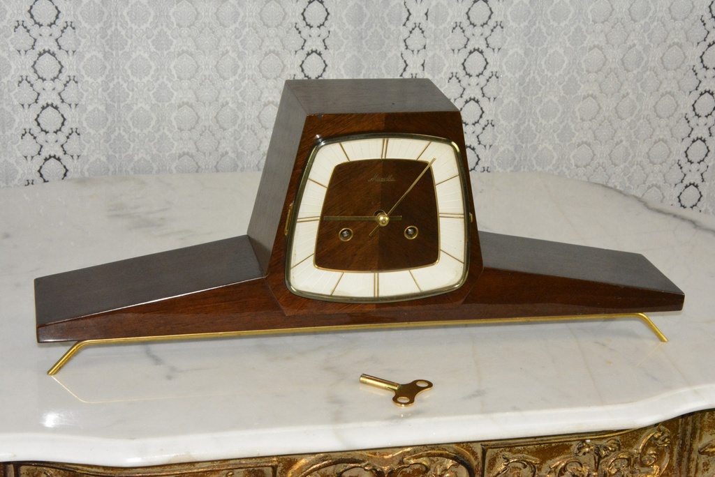 Starožitné krbové hodiny Mauthe Art Deco r 1935