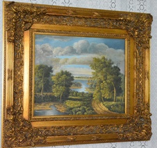 Zámecký obraz - Romantika - olej na plátně