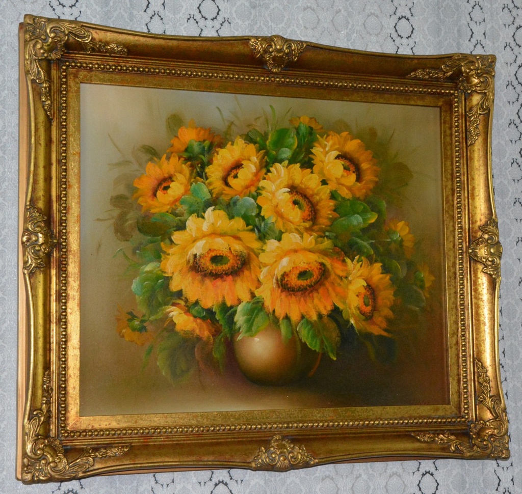 Zámecký obraz - Zátiší - olej na plátně