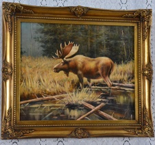 Zámecký obraz - Los - olej na plátně