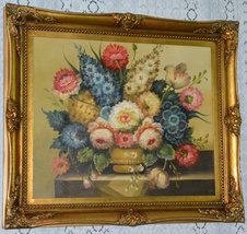 Zámecký obraz - Zátiší - olej na plátně