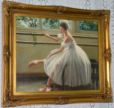 Zámecký obraz - Baletka - olej na plátně