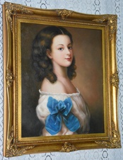 Zámecký obraz - Princezna - olej na plátně