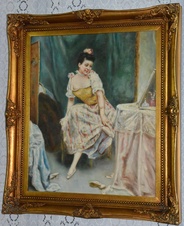 Obraz - Zámecký salon - olej na plátně