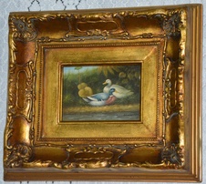 Zámecký obraz - Kačeny - olej na desce