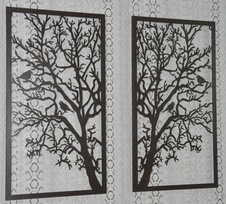 Retro plechový strom života - pár