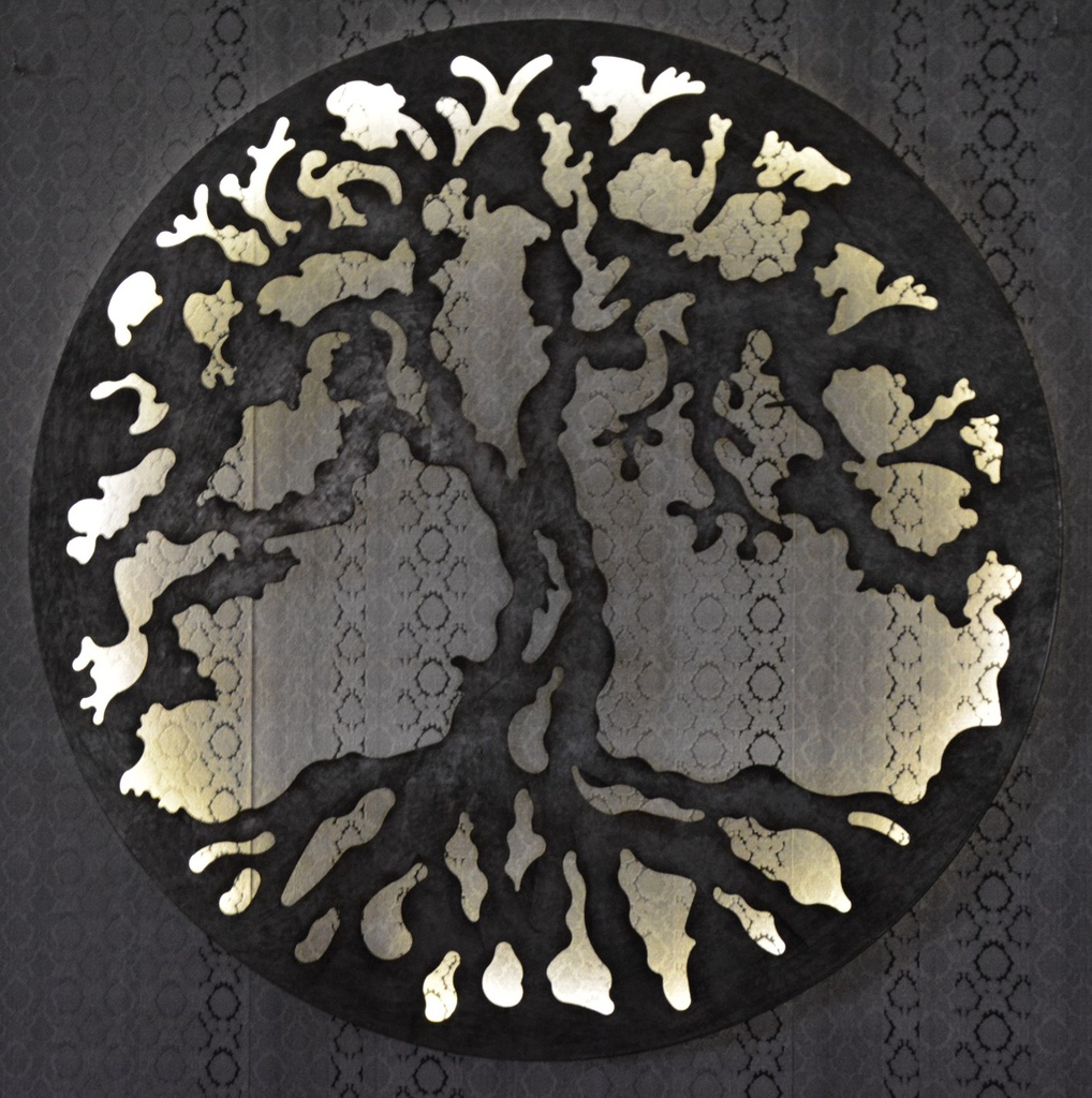 Retro plechový strom života - LED osvětlený