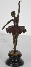Bronzová soška - Baletka - kolorovaná