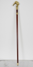 Vycházková hůl s bronzovou soškou - Muž