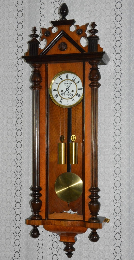 Starožitné 2-závažové hodiny Gustav Becker r1895