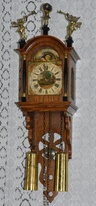 Starožitné Zánské 2-závažové hodiny s fází měsíce
