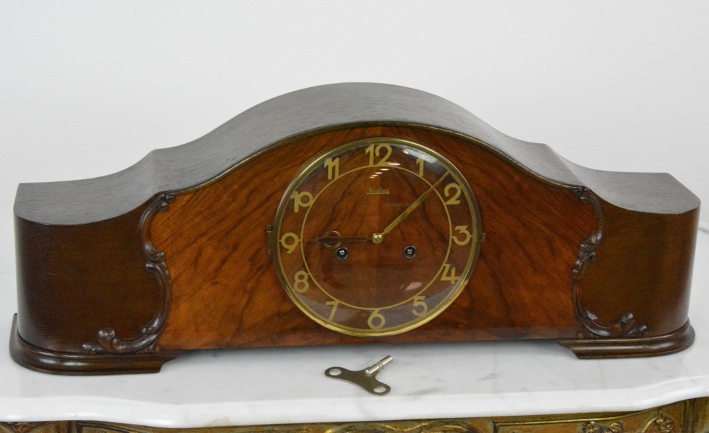 Starožitné krbové hodiny Junghans 1925 - krásné