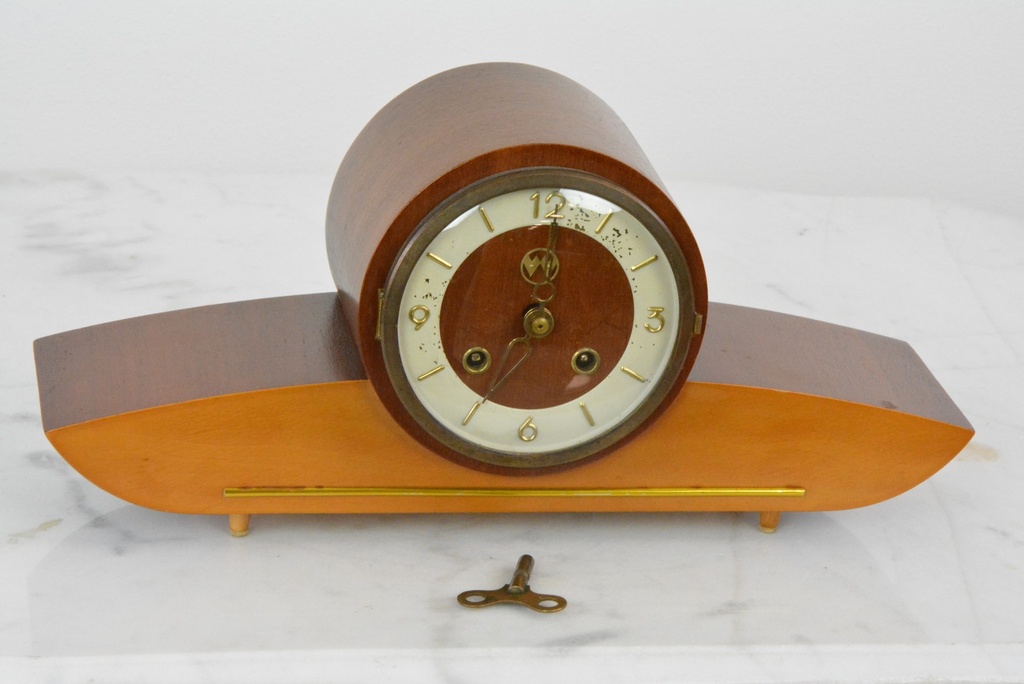 Starožitné krbové hodiny Hermle 1950