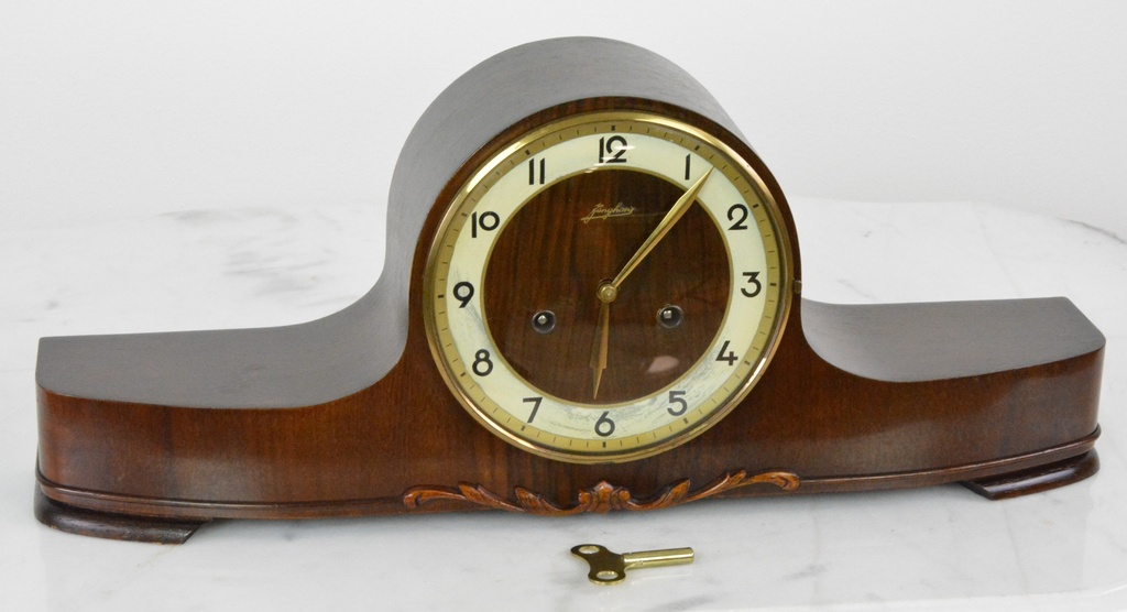 Starožitné krbové hodiny Junghans-Napoleonky 1950