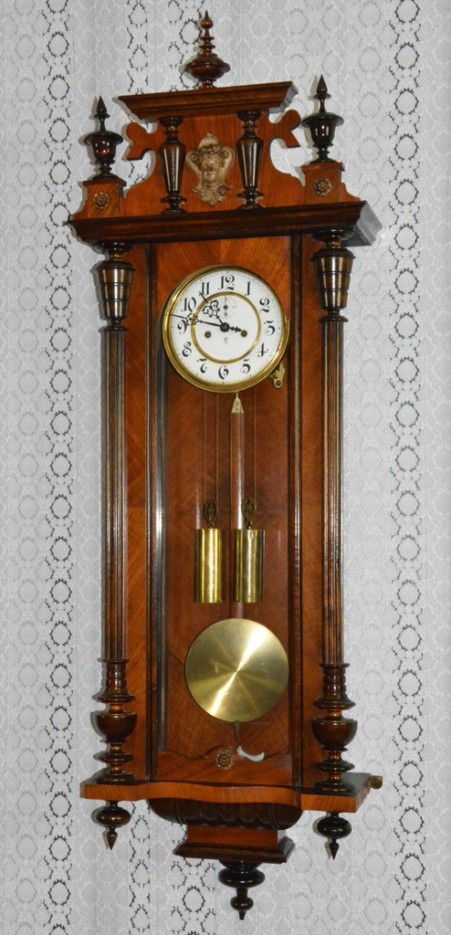 Starožitné 2-závažové hodiny Gustav Becker r1901