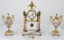 Starožitné sloupové hodiny FC France s vázičkami