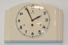Starožitné kuchyňské hodiny Junghans - porcelán