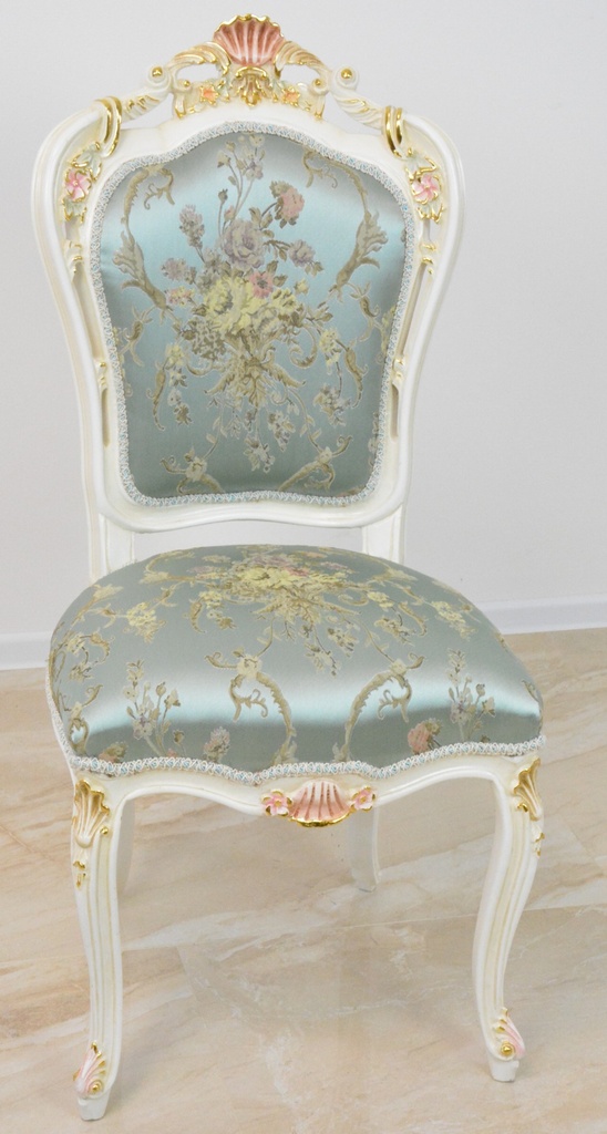 Zámecká řezbovaná židle - čalouněná