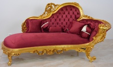 Zámecké řezbované sofa - čalouněné - masiv