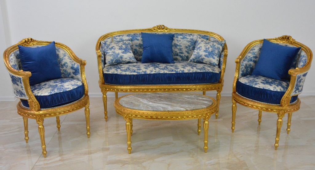 Zámecký salon - sedací souprava - 4 částí