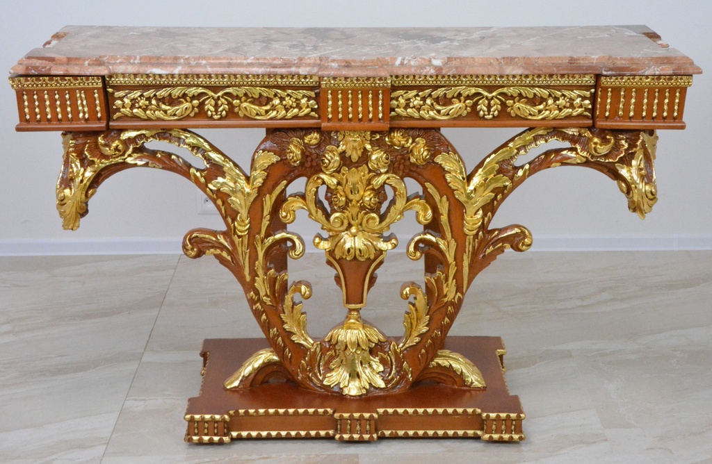 Zámecký konzolový stůl s mramorem