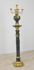 Zámecká podlahová lampa - mramor - bronz - 193 cm