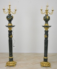 Zámecké podlahové lampy - mramor - bronz - 193 cm