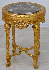 Zámecký dřevěný stoleček s mramorem