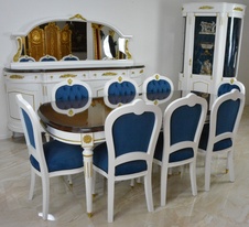 Zámecký jídelní set - 11 částí - zdobený bronzem