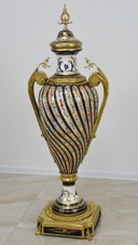 Zámecká porcelánová váza - ručně zdobená - 139 cm
