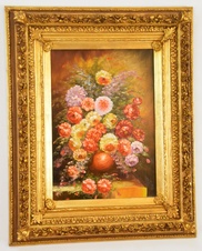 Zámecký obraz - Zátiší - olej na plátně