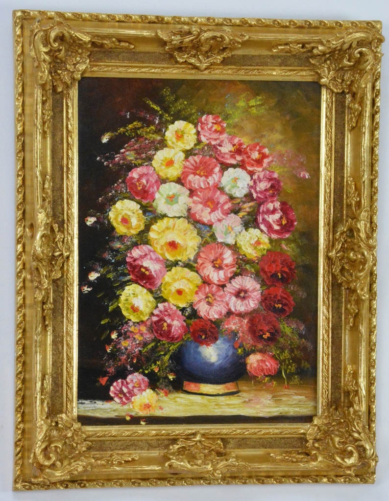 Zámecký obraz - Zátiší - olej na plátně