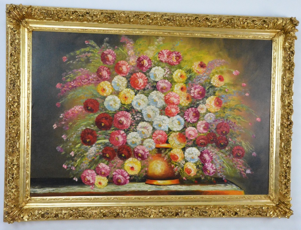 Zámecký obraz - Zátiší - olej na plátně-XXL 179 cm